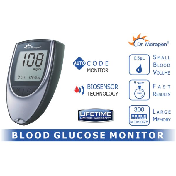Dr. Morepen GlucoOne Blood Glucose Monitor (BG03) (Meter Only) - Image 4